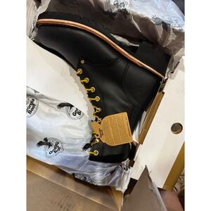 Georgia Boot G8120 Men 10.5W Black Leather Logger Work Boots NIB